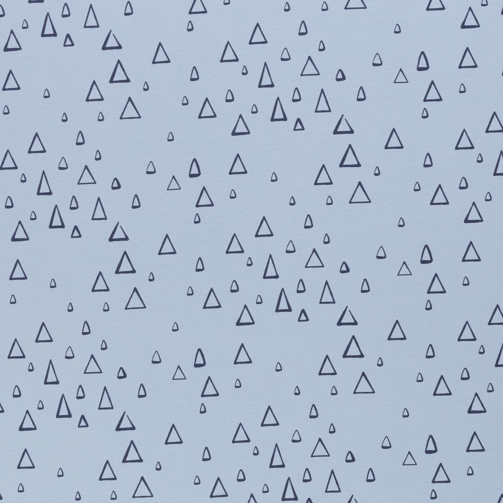 Baumwolljersey | Dreiecke | Hellblau