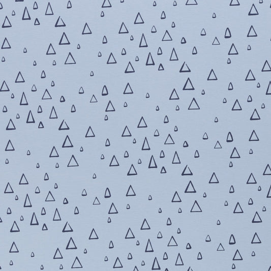 Baumwolljersey | Dreiecke | Hellblau