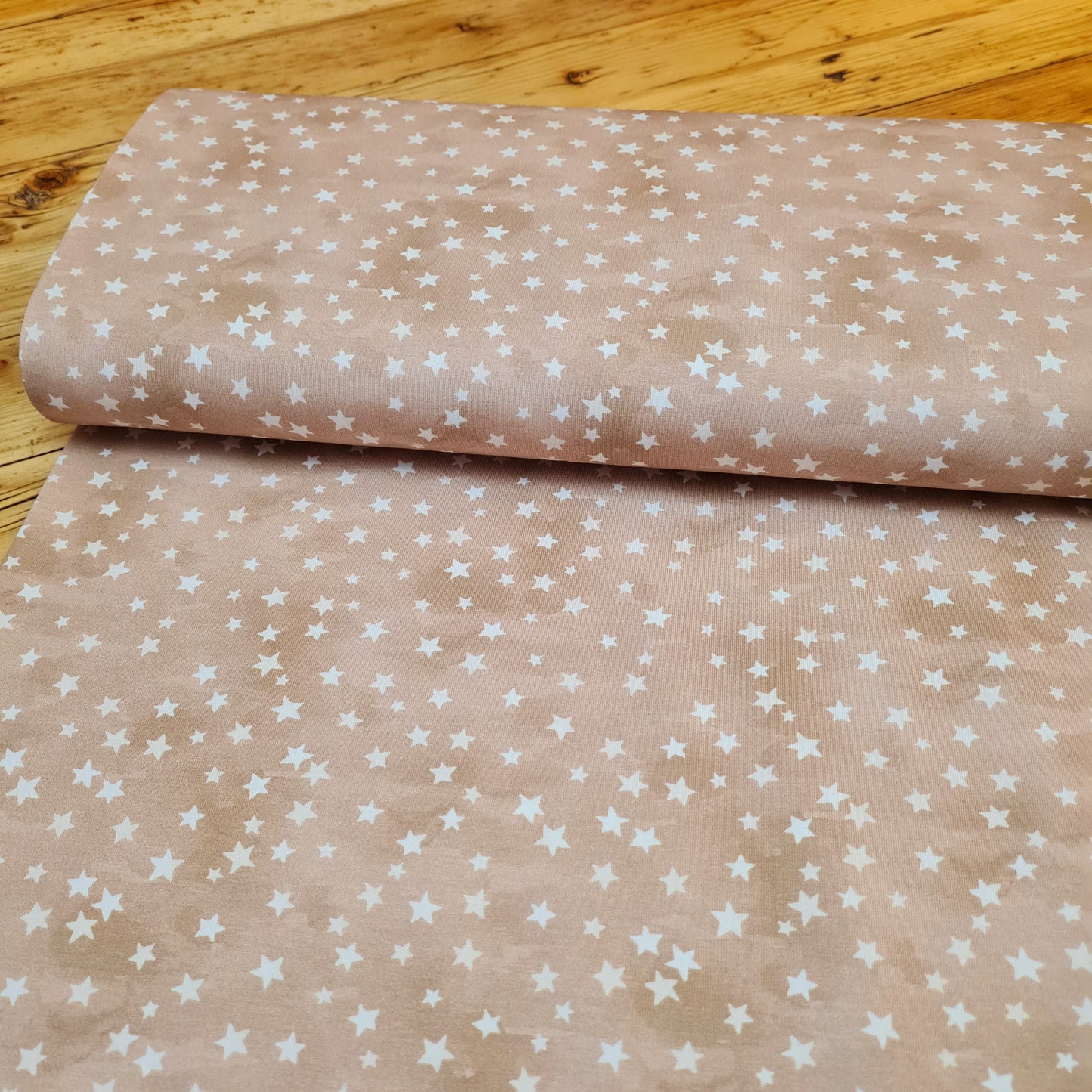 Baumwolljersey | Sterne | Camel