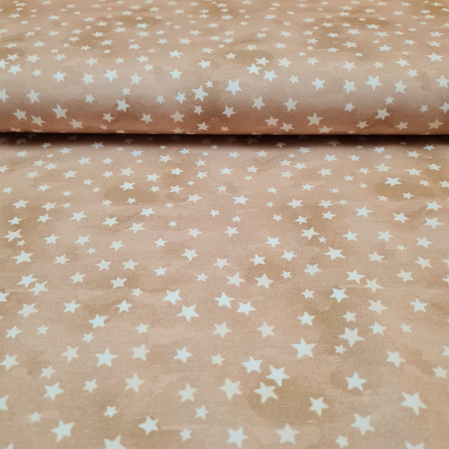 Baumwolljersey | Sterne | Camel