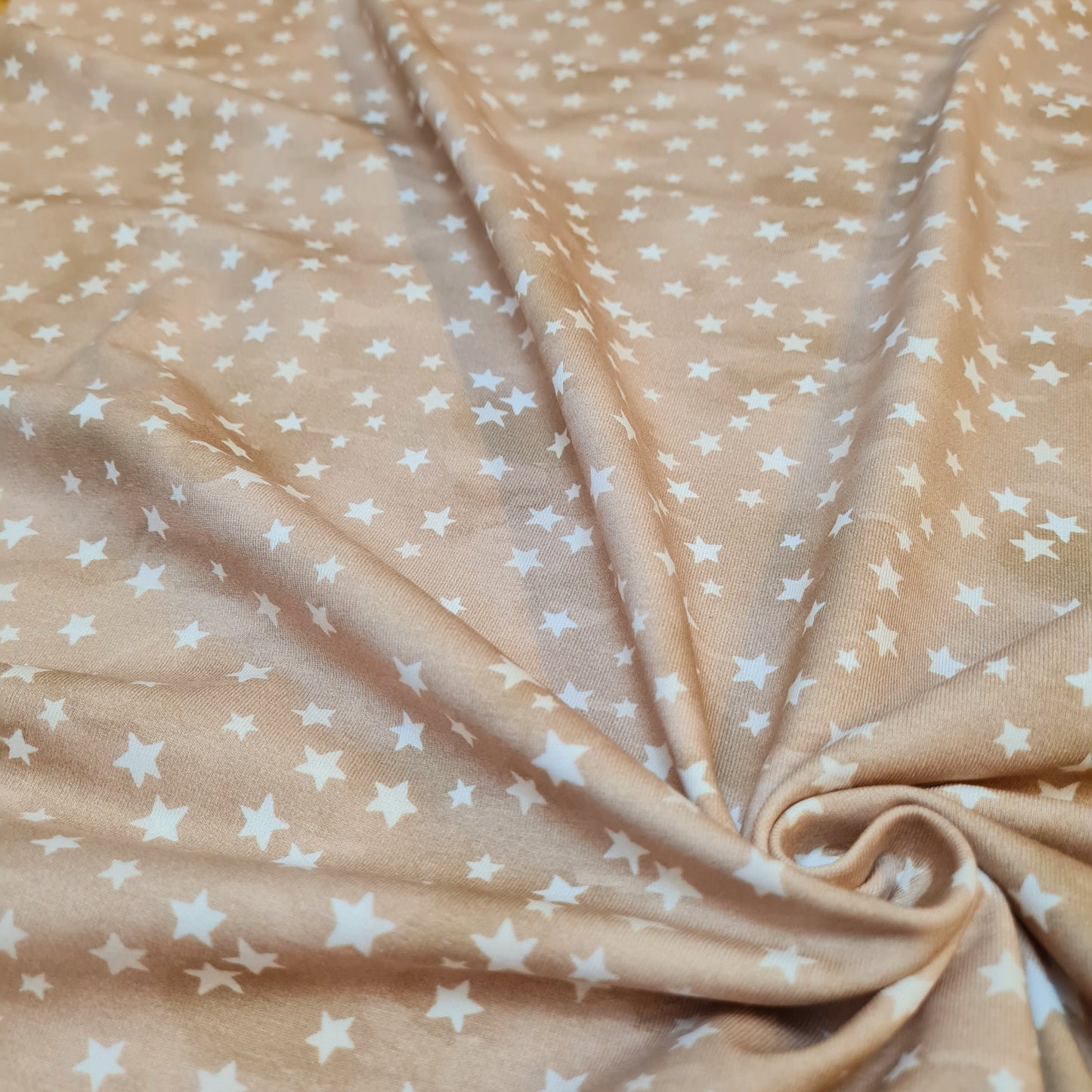 Baumwolljersey | Sterne | Camel