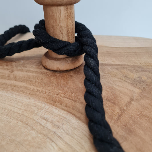Baumwollkordel | Extra Dick | 20 mm | Schwarz