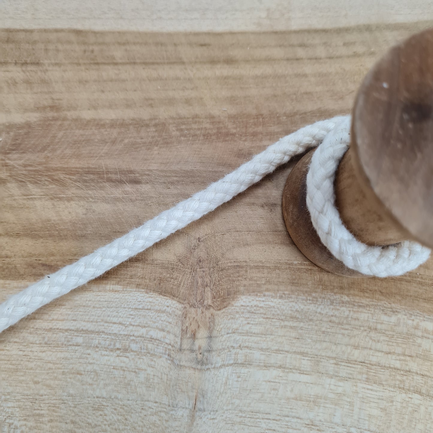 Baumwollkordel | Hoodiekordel | 8 mm | Natur