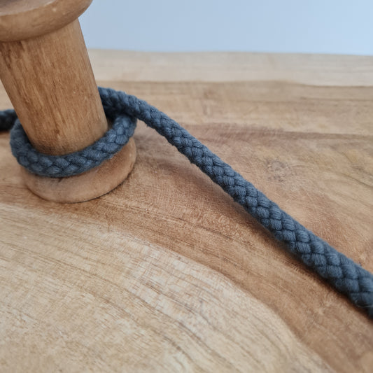 Baumwollkordel | Hoodiekordel | 8 mm | Grau