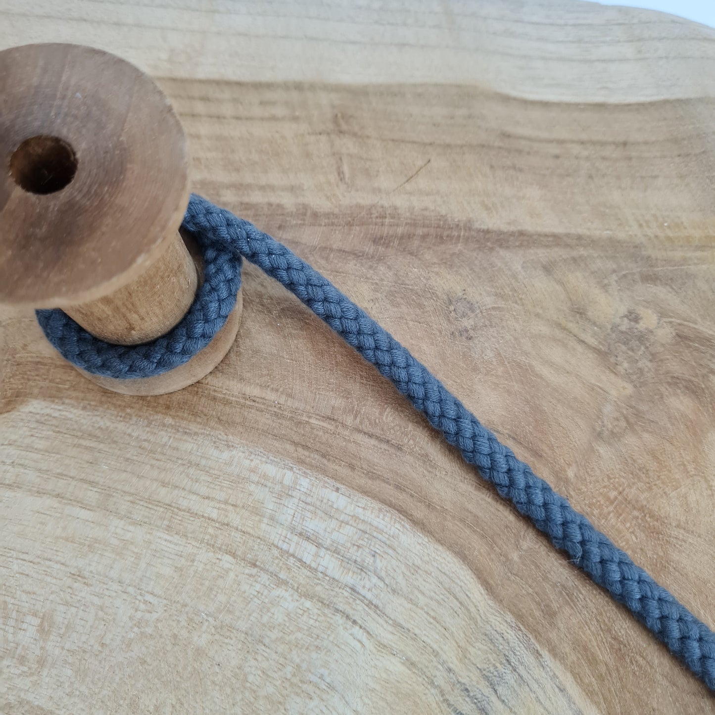 Baumwollkordel | Hoodiekordel | 8 mm | Grau