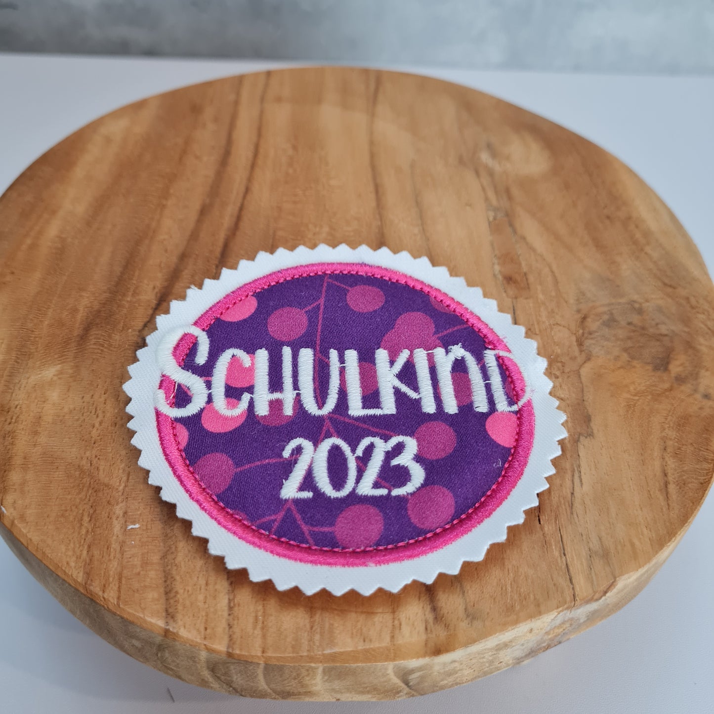 Applikation Aufnäher Button Klettie | Schulkind 2025 | Space Shiny Butterfly Night