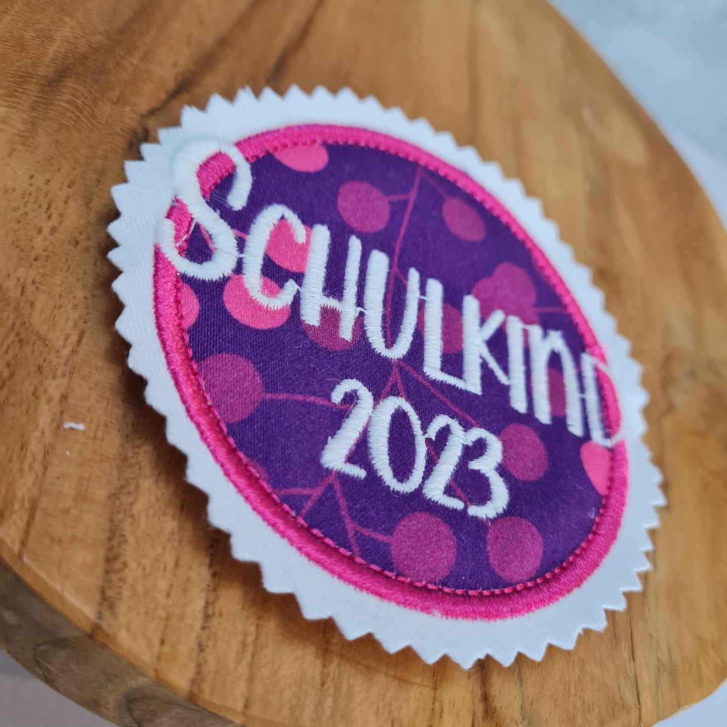 Applikation Aufnäher Button Klettie | Schulkind 2025 | Space Shiny Butterfly Night