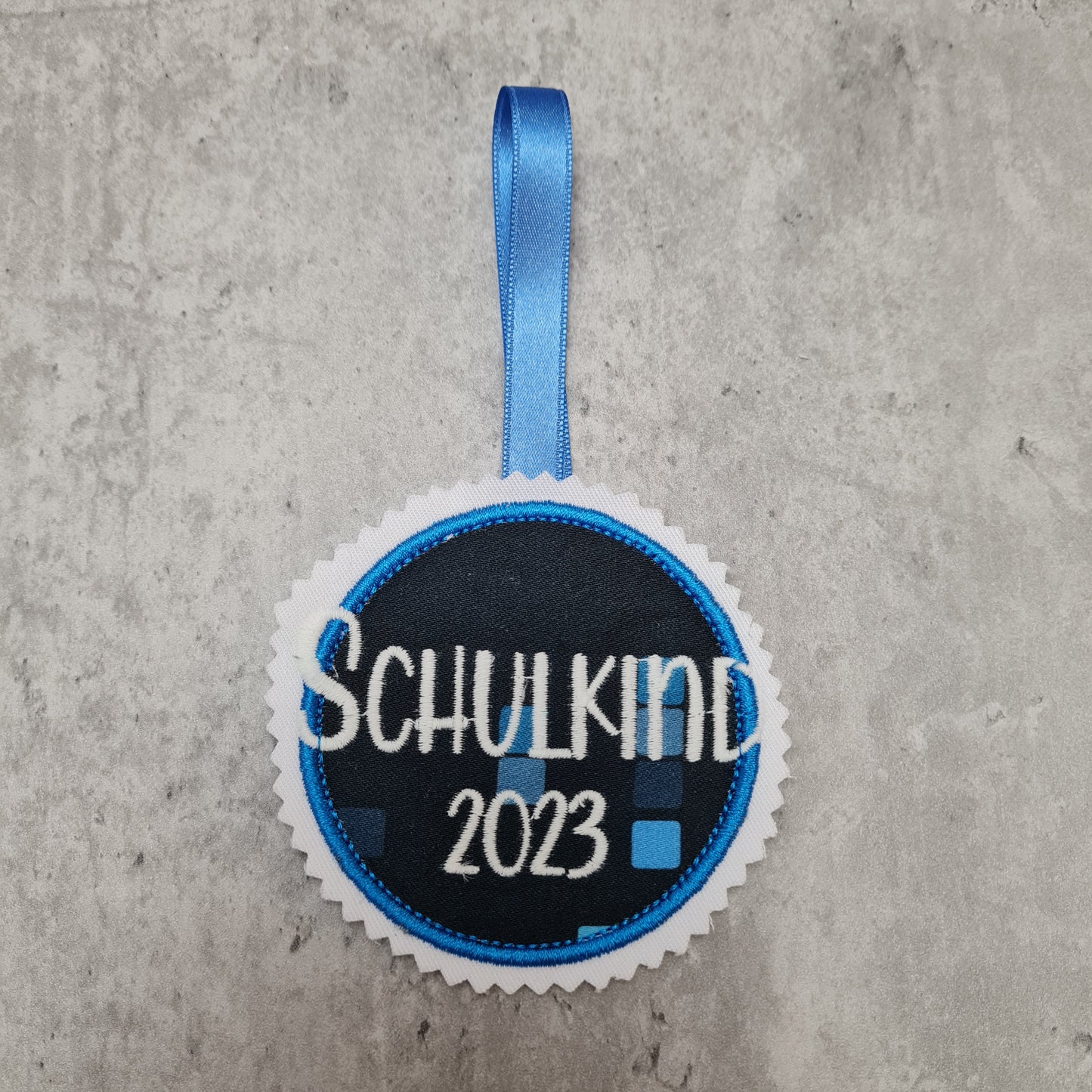 Applikation Aufnäher Button Klettie  | Schulkind 2025 | TiefseetauchBär | Rund