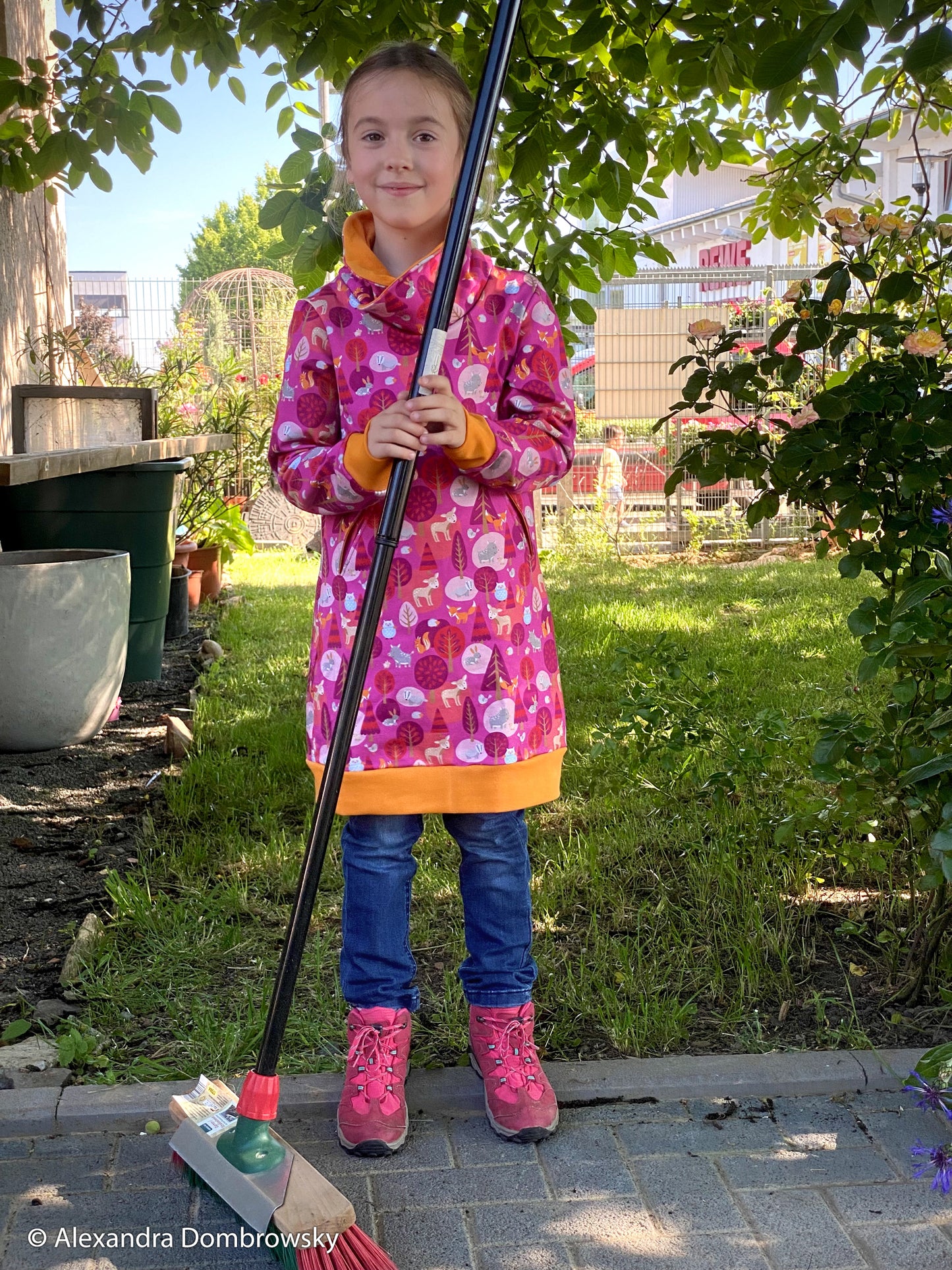 FrenchTerry Sommersweat| Woody | Waldtiere | Pink