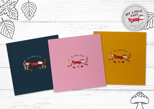 Jerseypanel "My little Foxy" rennend- drei Farben