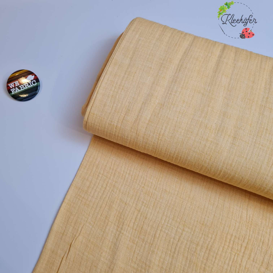 Musselin | Uni | Gelb meliert