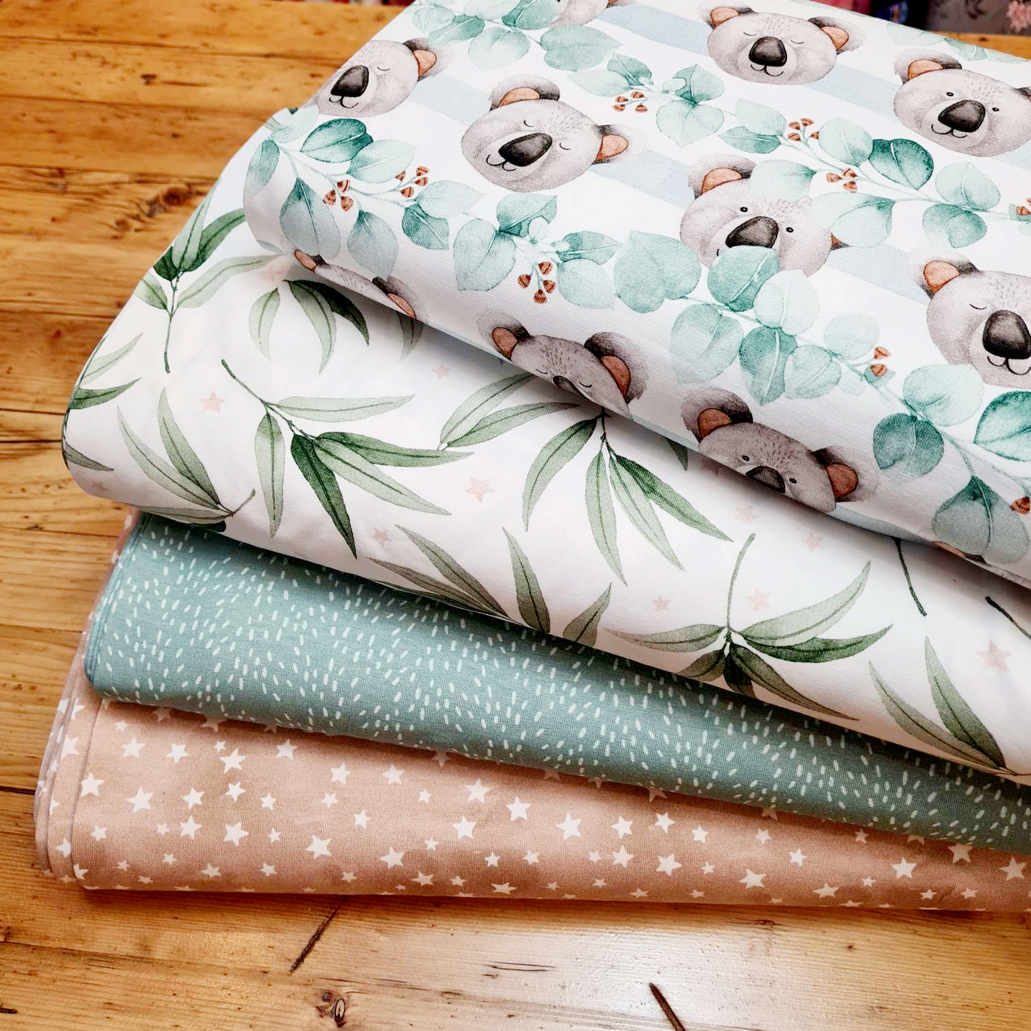 Baumwolljersey | Sterne | Camel