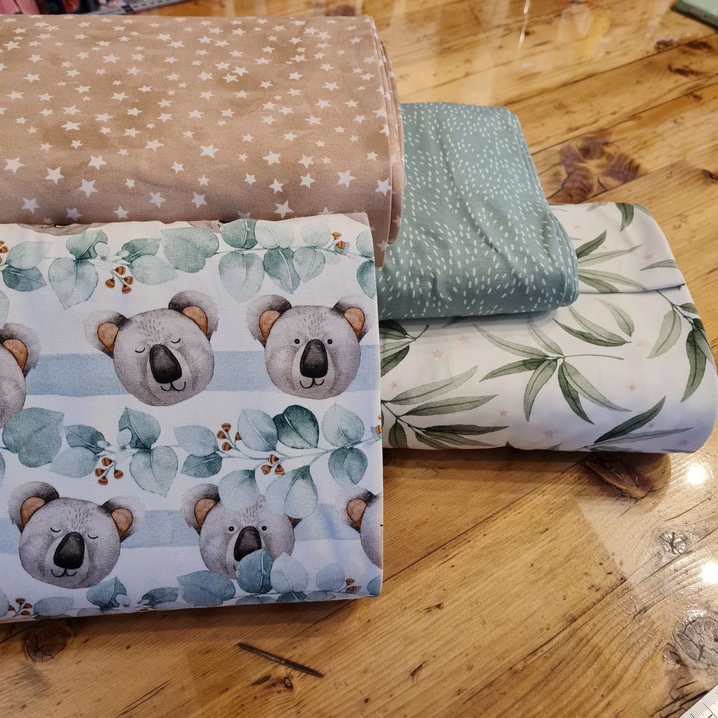 Baumwolljersey | Sterne | Camel