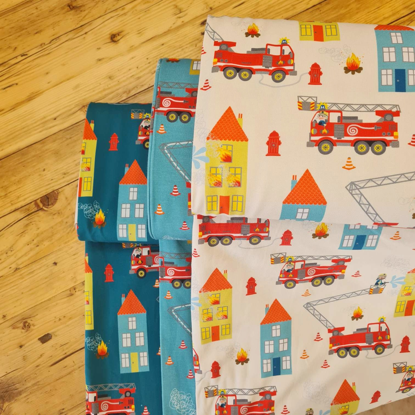 FrenchTerry | Feuerwehr -Tatütata | Creme