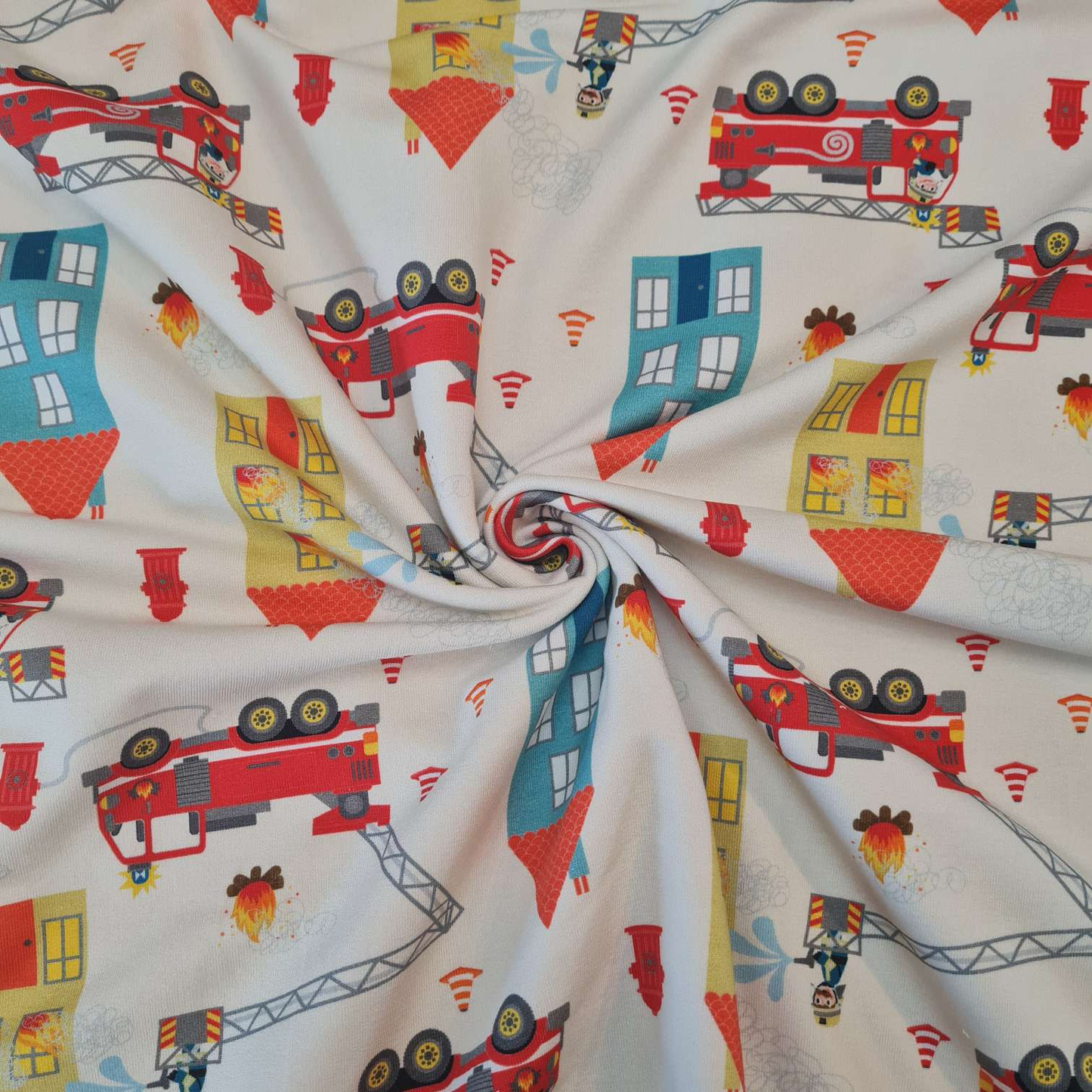FrenchTerry | Feuerwehr -Tatütata | Creme