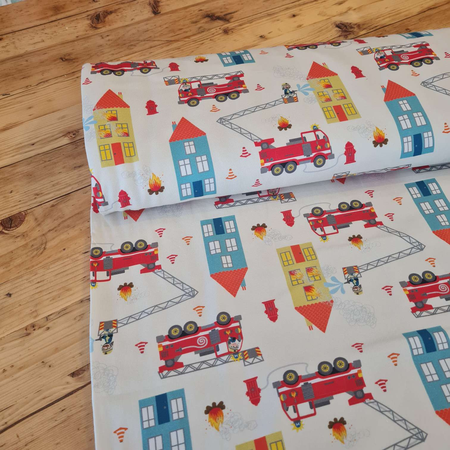 FrenchTerry | Feuerwehr -Tatütata | Creme