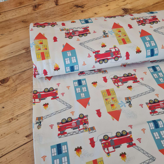 FrenchTerry | Feuerwehr -Tatütata | Creme