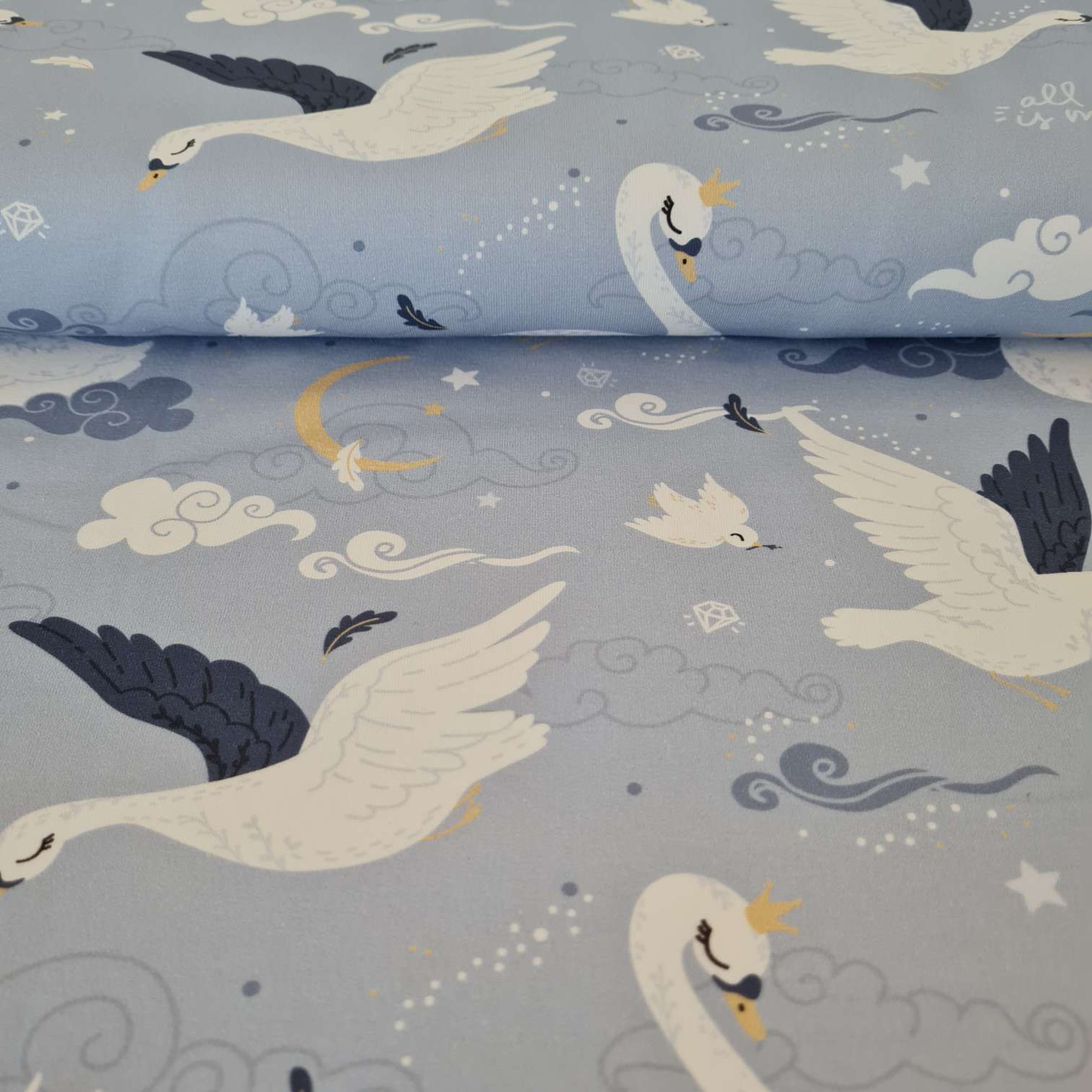 FrenchTerry | Schwan | Hellblau