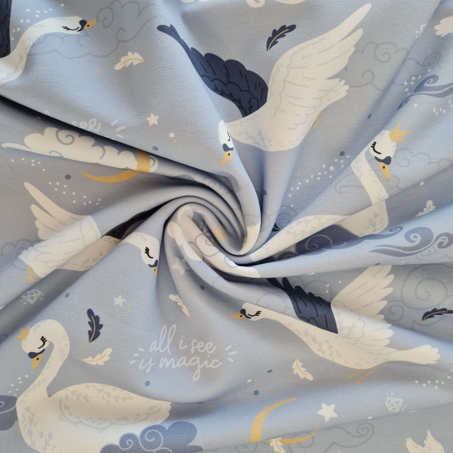 FrenchTerry | Schwan | Hellblau