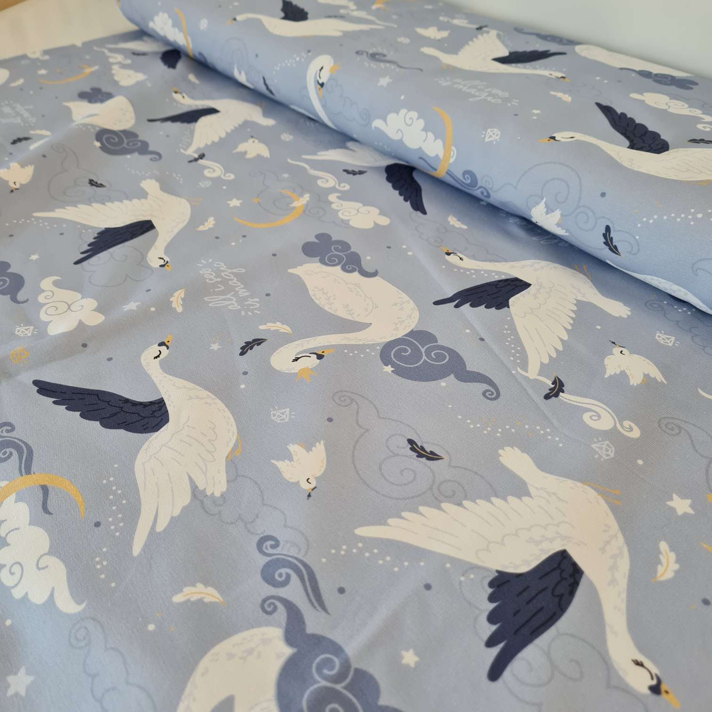 FrenchTerry | Schwan | Hellblau