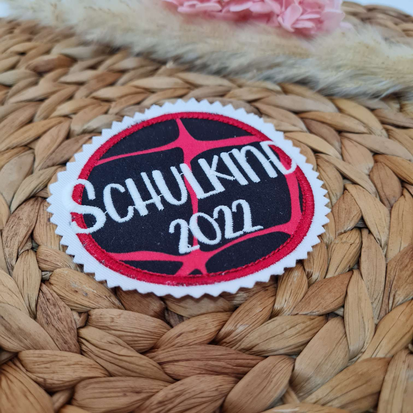 Applikation Aufnäher Button Klettie  | Schulkind 2025 | SupBärHeld | Rund