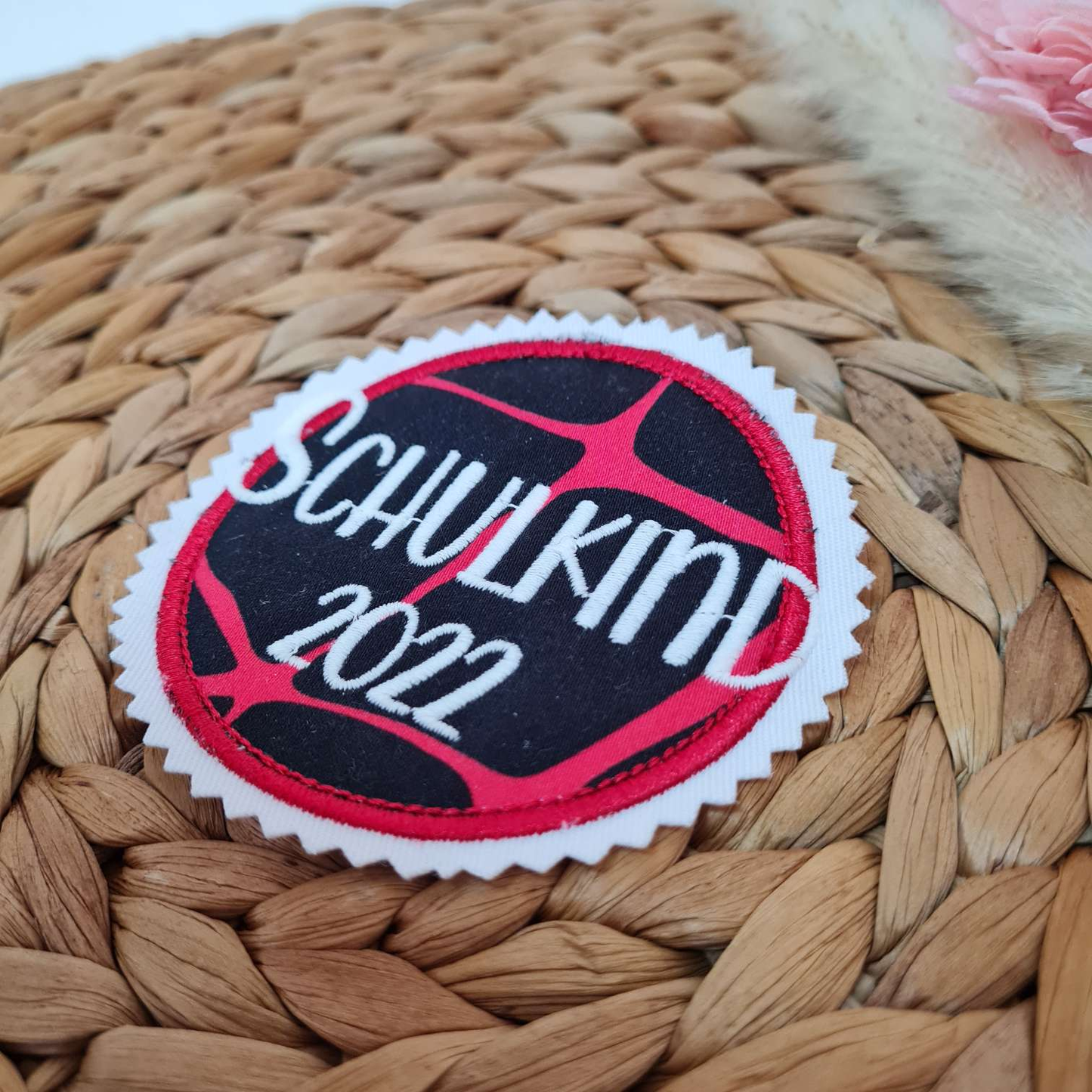 Applikation Aufnäher Button Klettie  | Schulkind 2025 | SupBärHeld | Rund