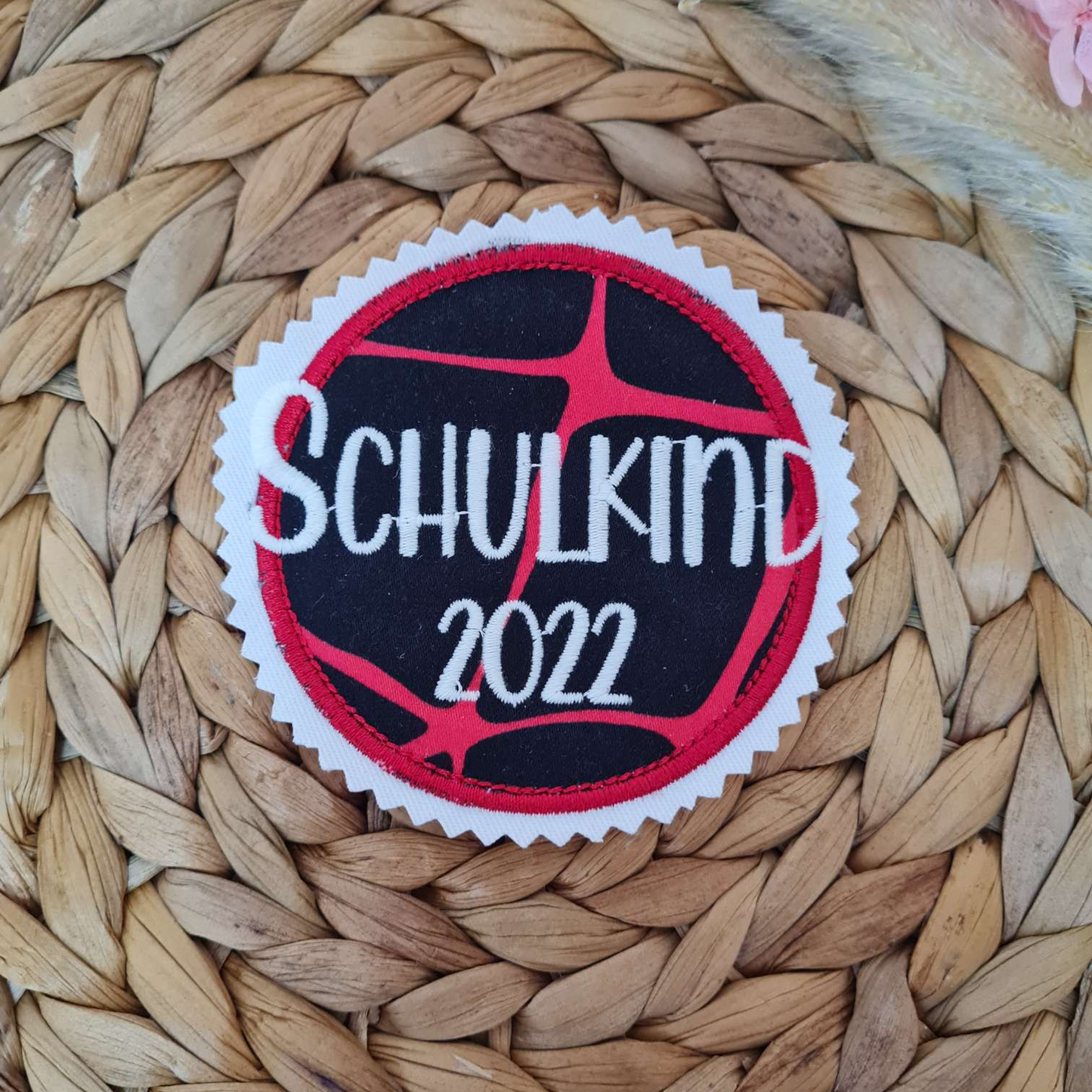 Applikation Aufnäher Button Klettie  | Schulkind 2025 | SupBärHeld | Rund