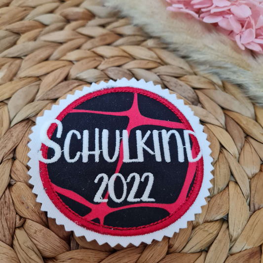 Applikation Aufnäher Button Klettie  | Schulkind 2025 | SupBärHeld | Rund