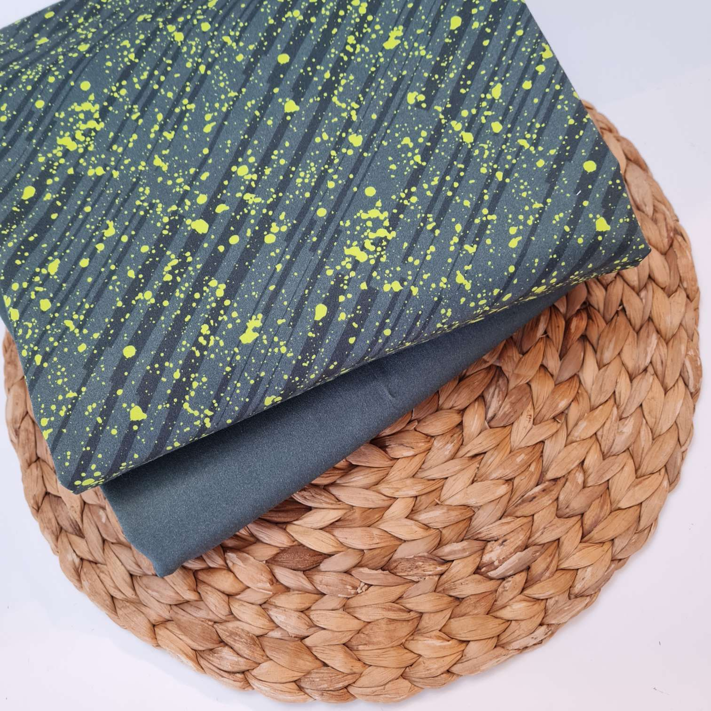 DiY Paket | Stoffpaket | "Mähdreschbär" | Grau Gelb