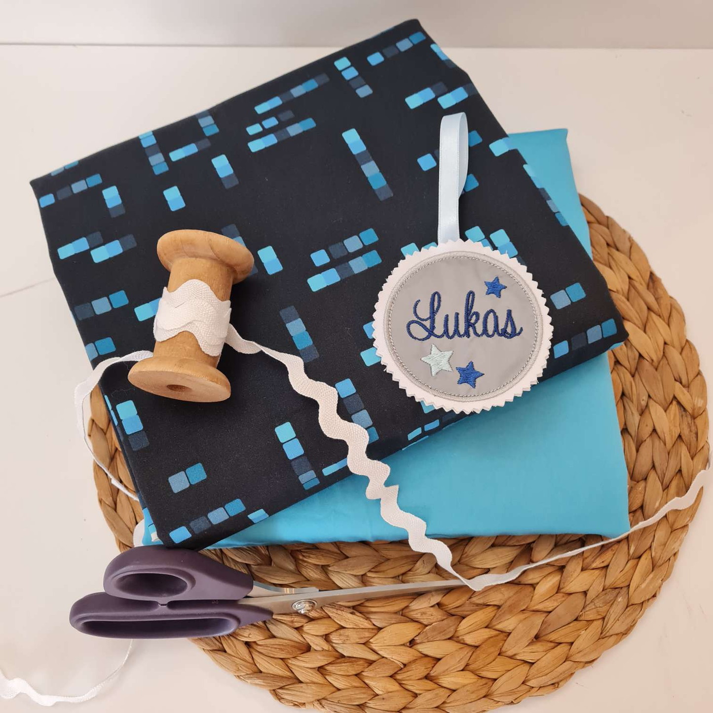 DiY Paket | Stoffpaket | "TiefseetauchBär" | Blau