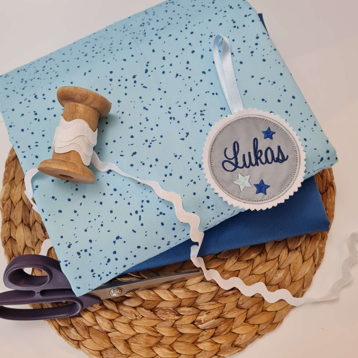 DiY Paket | Stoffpaket | "CLOUD Wild Horse" | Blautöne