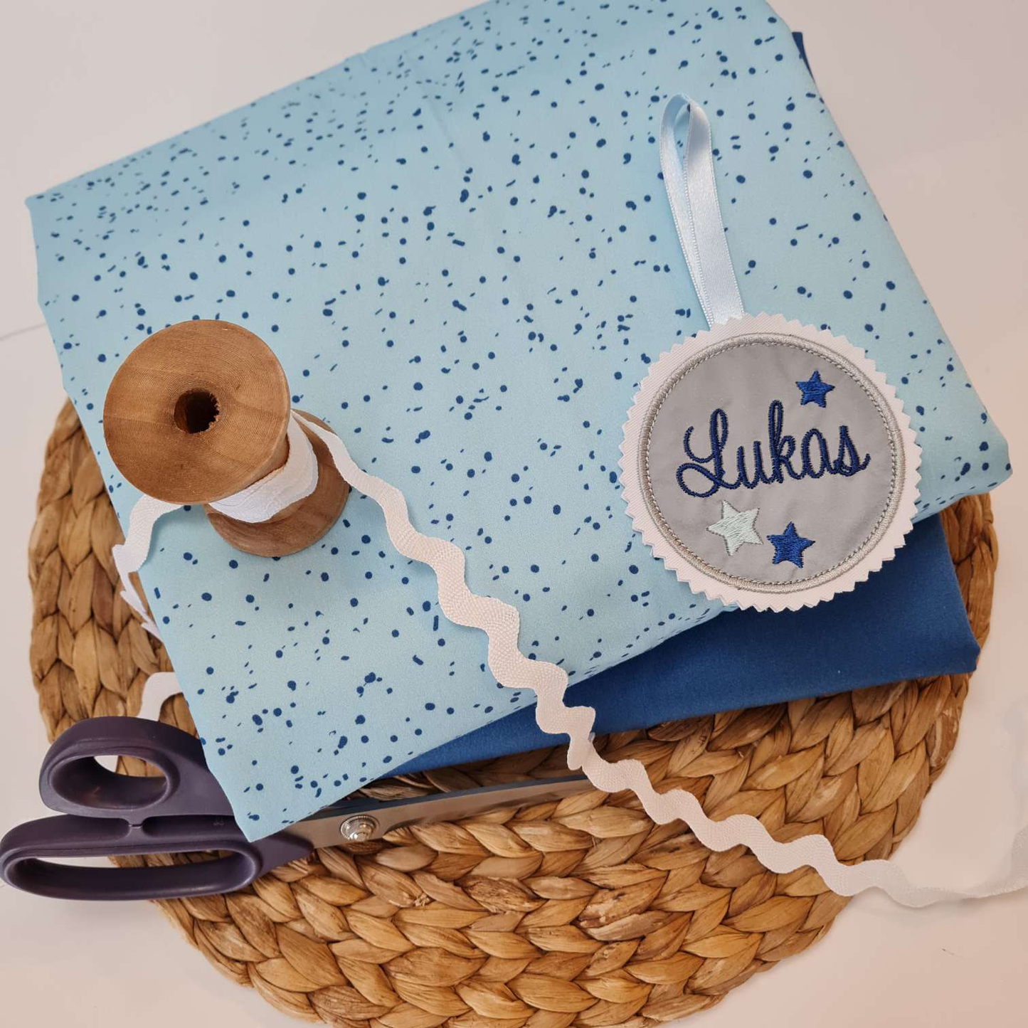 DiY Paket | Stoffpaket | "CLOUD Wild Horse" | Blautöne