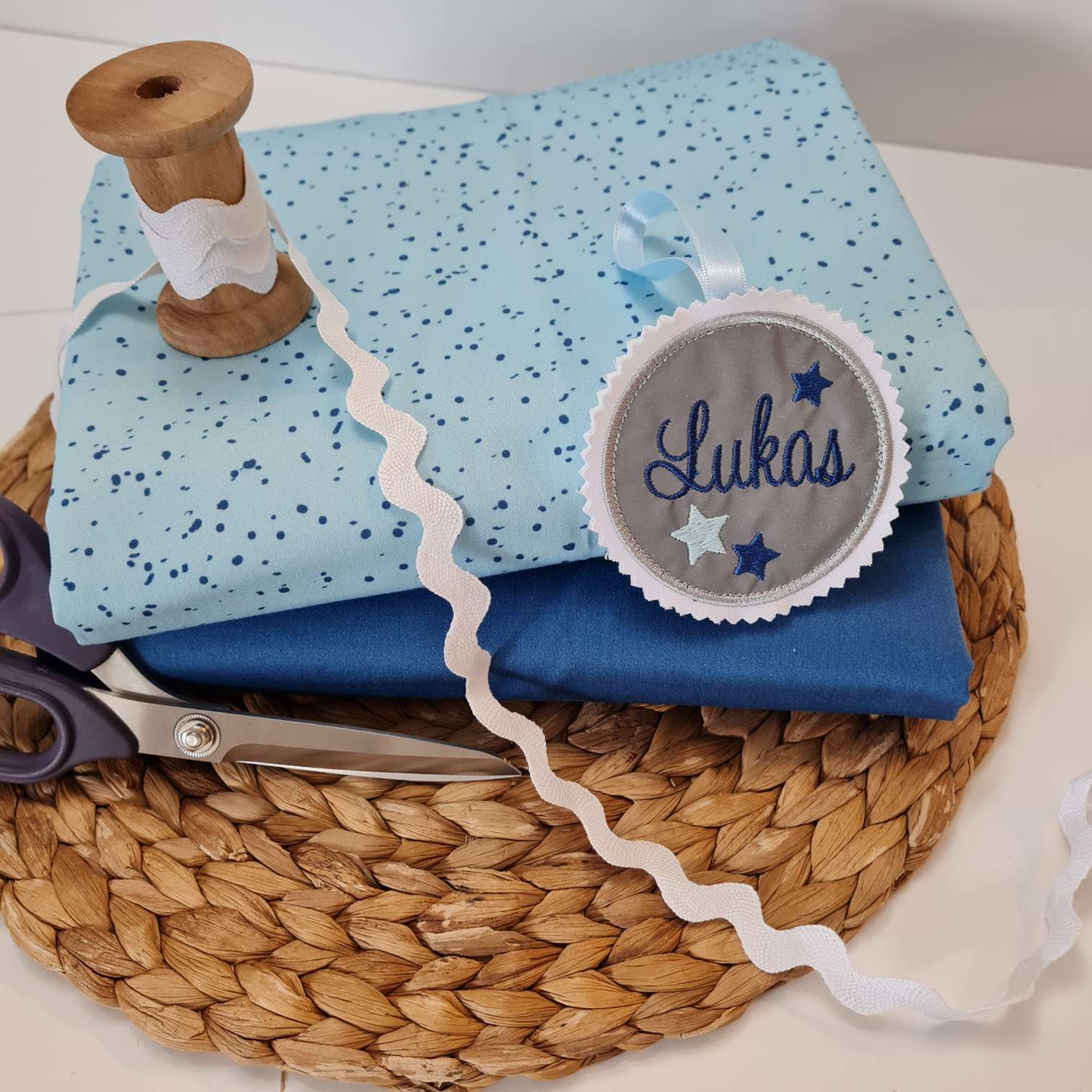 DiY Paket | Stoffpaket | "CLOUD Wild Horse" | Blautöne