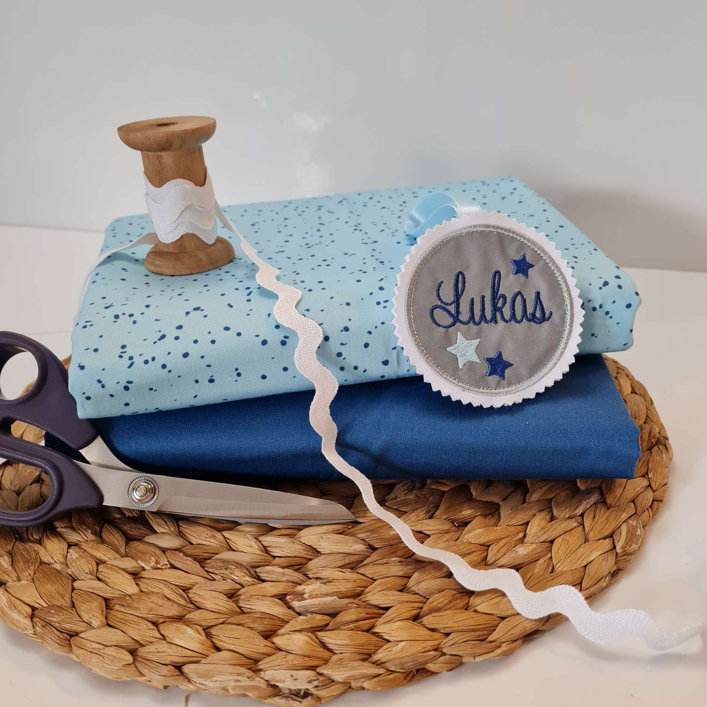 DiY Paket | Stoffpaket | "CLOUD Wild Horse" | Blautöne