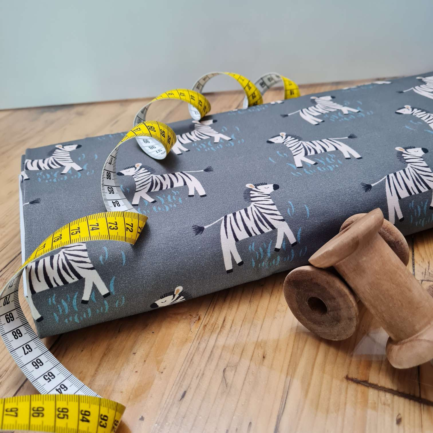 Baumwolljersey | Zebra | Grau