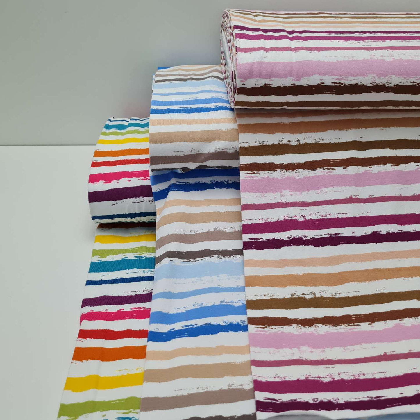 Baumwolljersey | Streifen | Lila