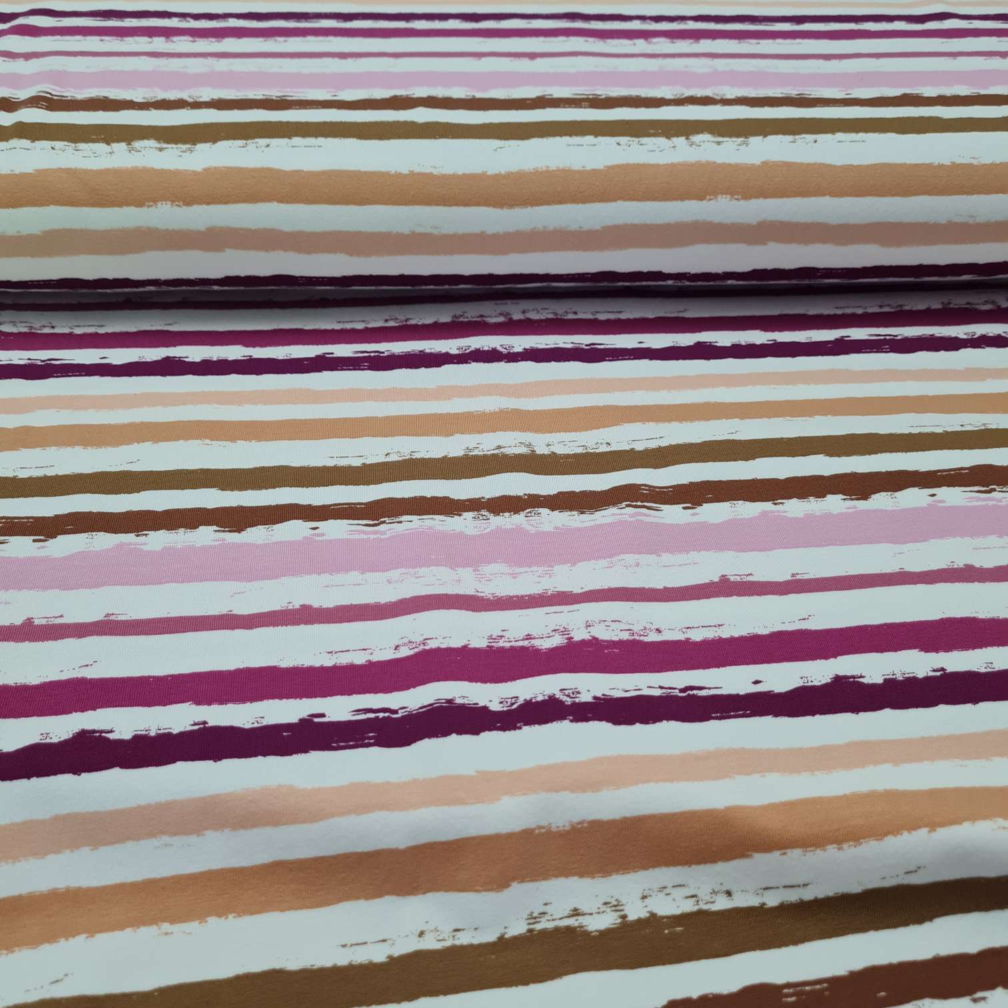 Baumwolljersey | Streifen | Lila