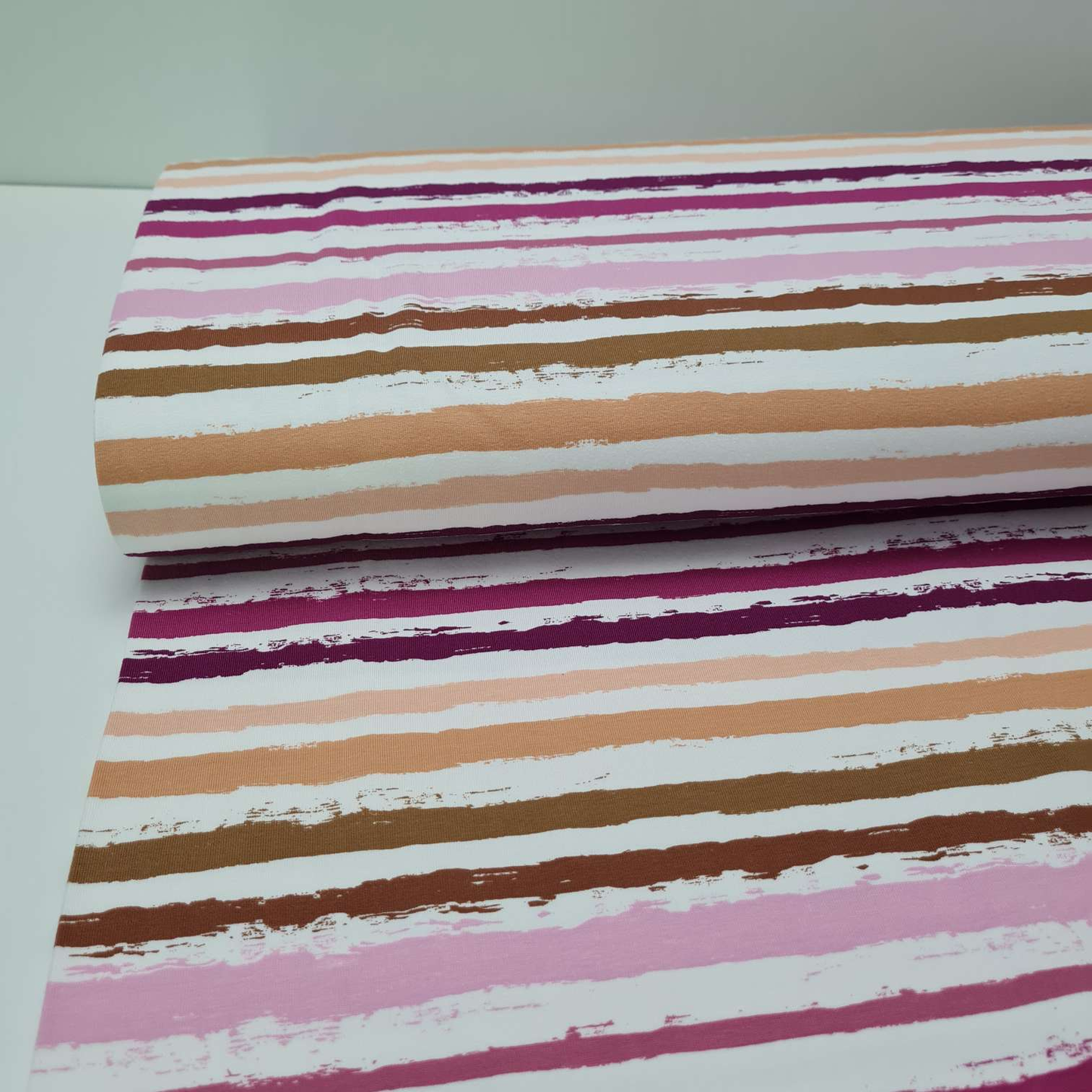 Baumwolljersey | Streifen | Lila