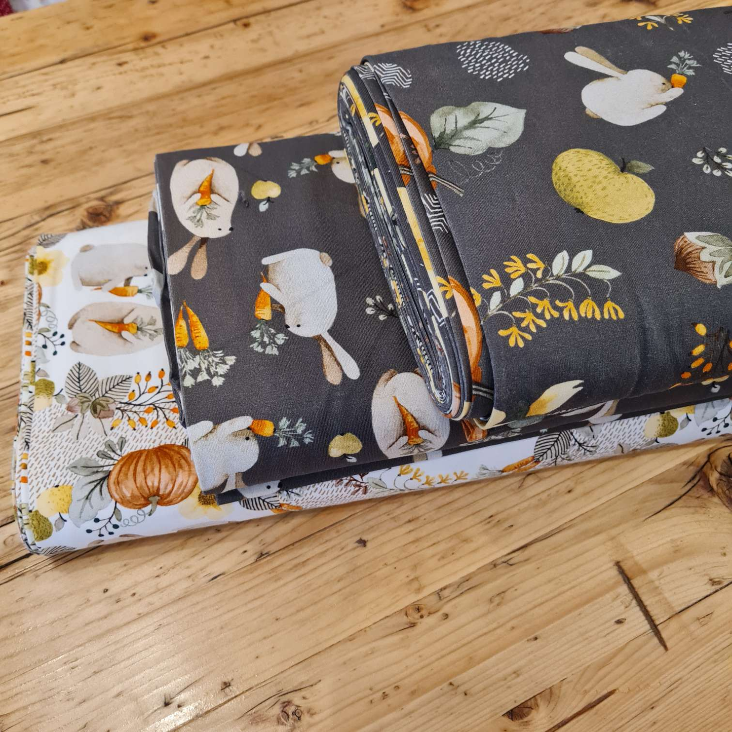 Baumwolljersey | Hasen | Braun