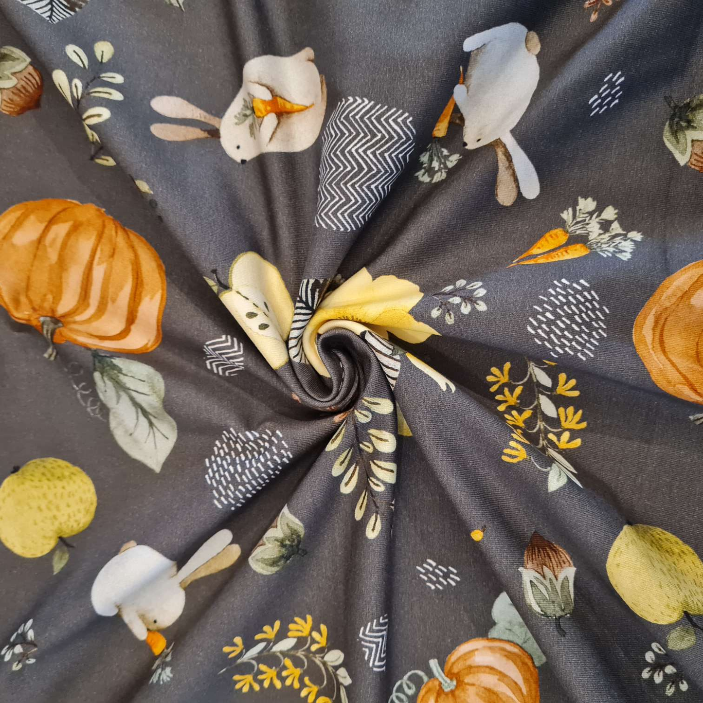 Baumwolljersey | Kürbisse | Braun