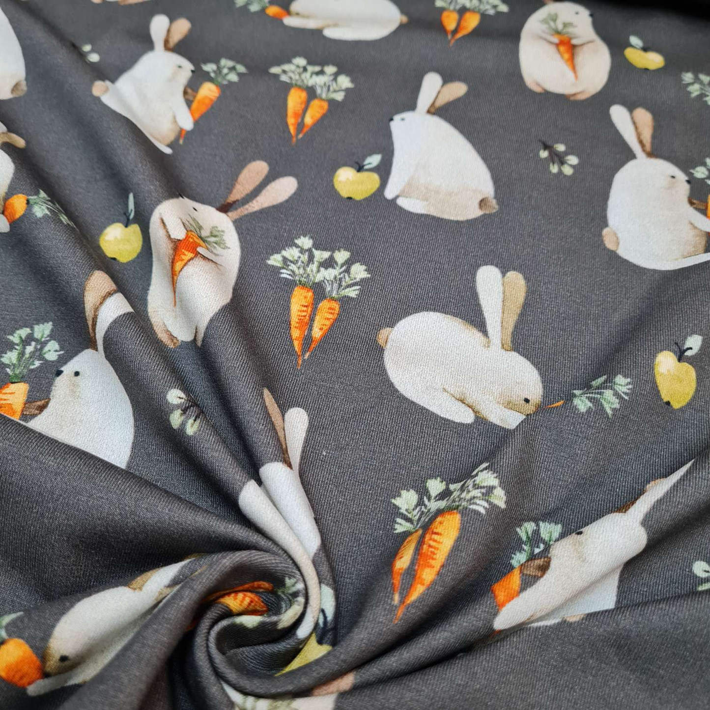 Baumwolljersey | Hasen | Braun