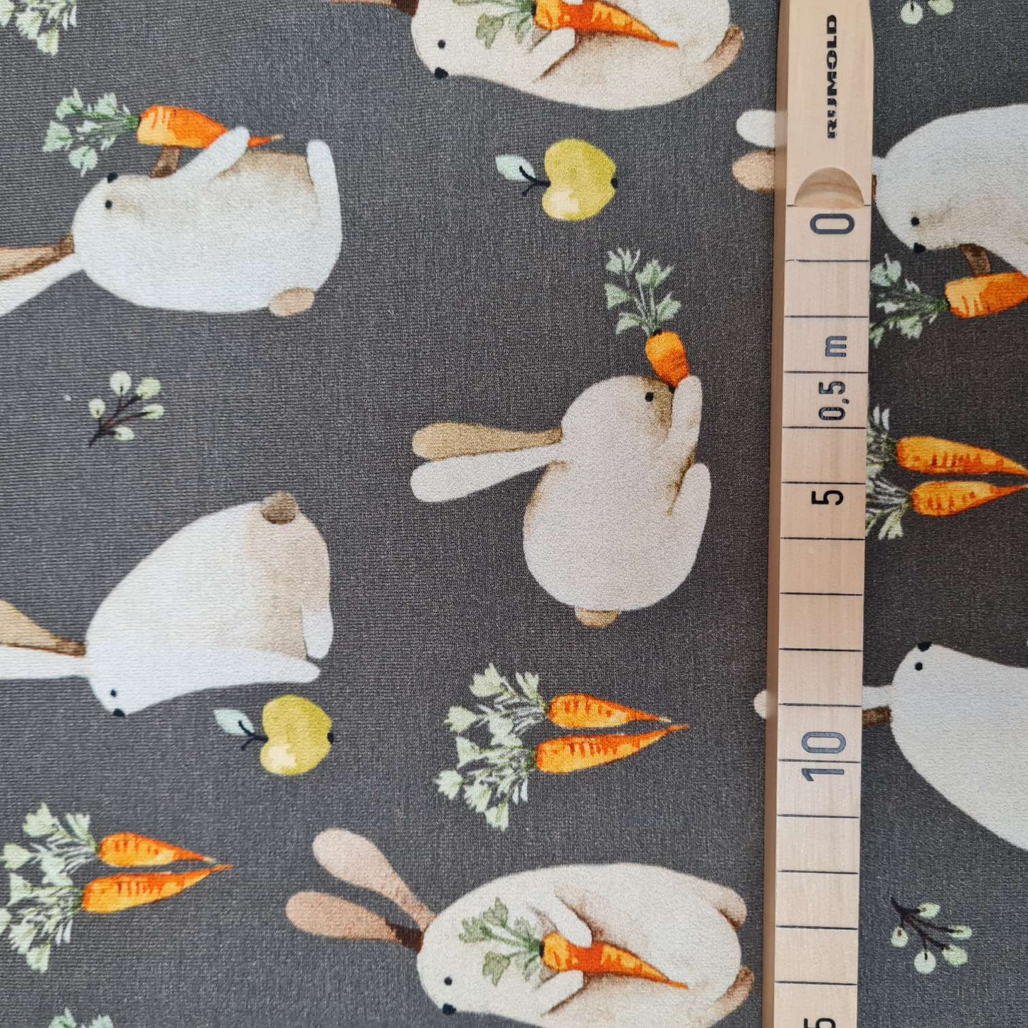 Baumwolljersey | Hasen | Braun