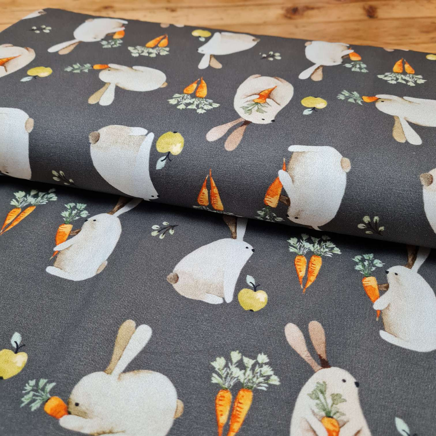 Baumwolljersey | Hasen | Braun