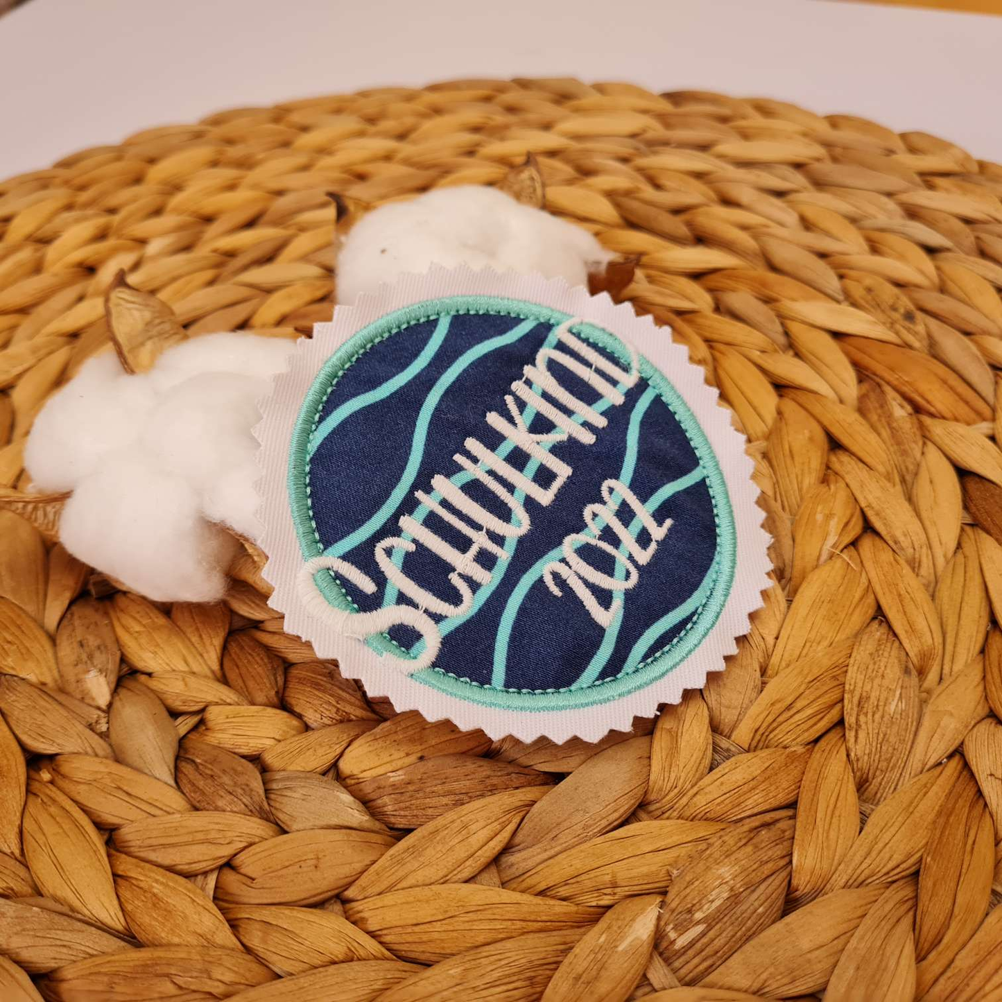 Applikation Aufnäher Button Klettie  | Schulkind 2025 | BlubbBär | Rund