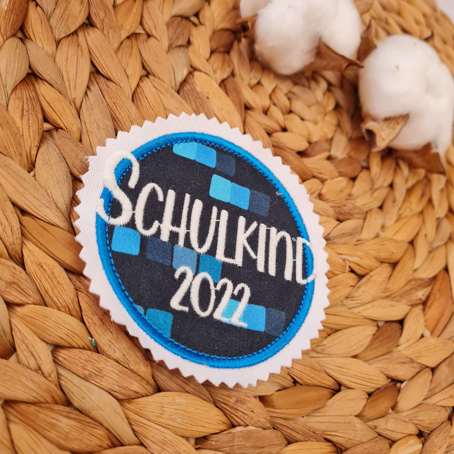 Applikation Aufnäher Button Klettie  | Schulkind 2025 | TiefseetauchBär | Rund