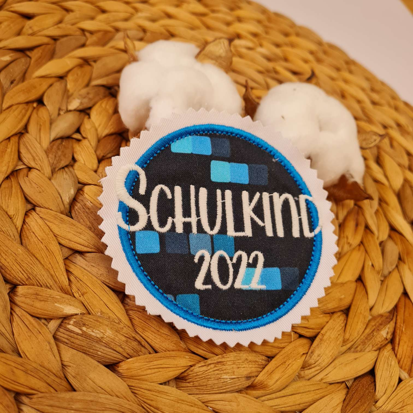 Applikation Aufnäher Button Klettie  | Schulkind 2025 | TiefseetauchBär | Rund