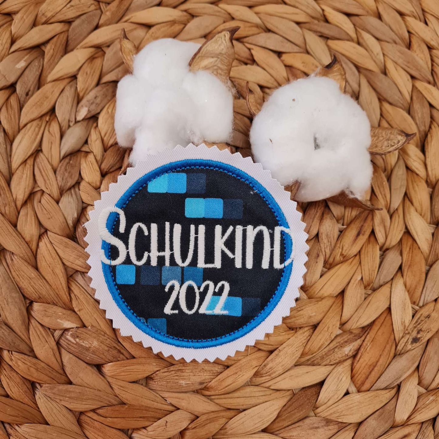 Applikation Aufnäher Button Klettie  | Schulkind 2025 | TiefseetauchBär | Rund