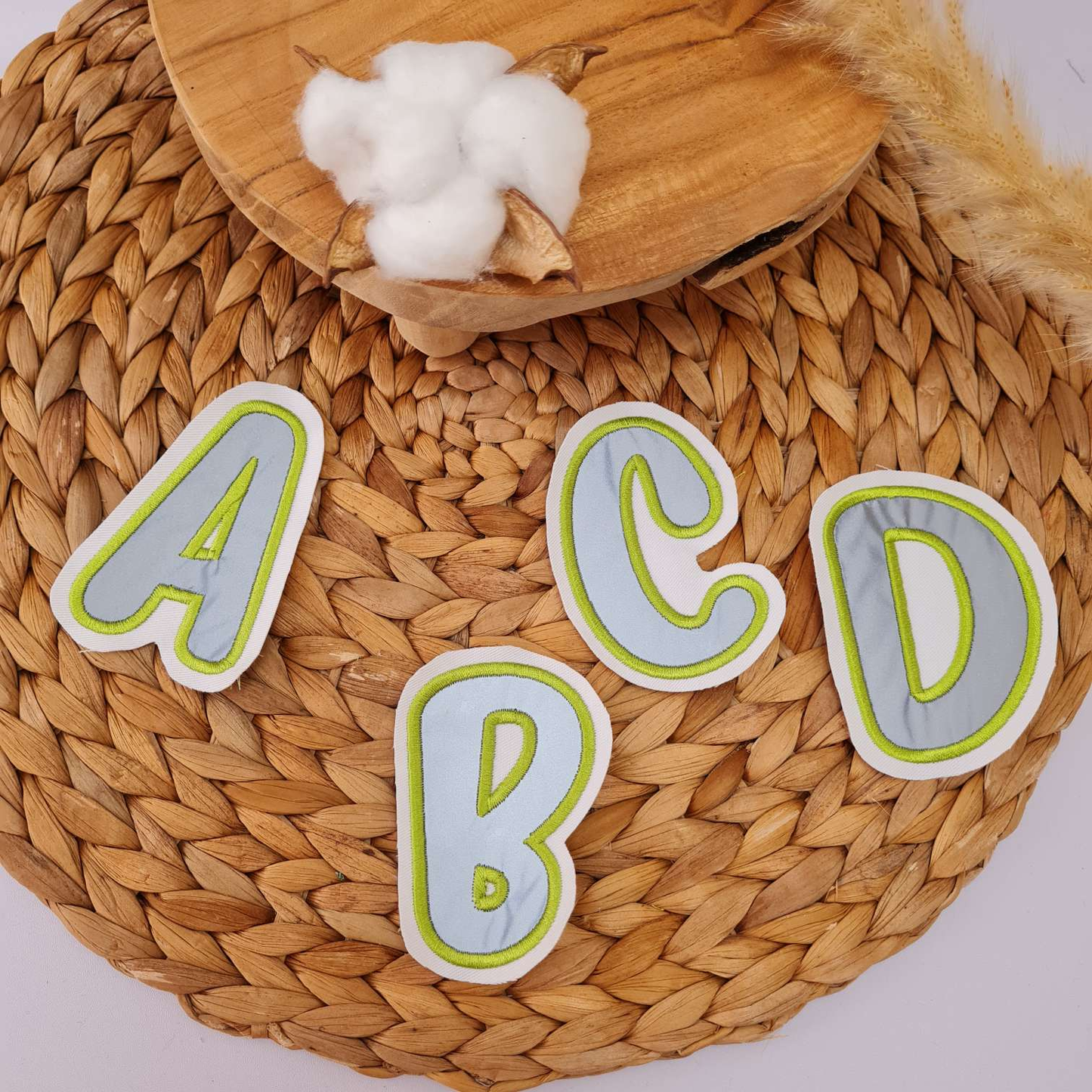 Applikation Aufnäher Patch | Buchstaben | Wunschname | Reflektierend