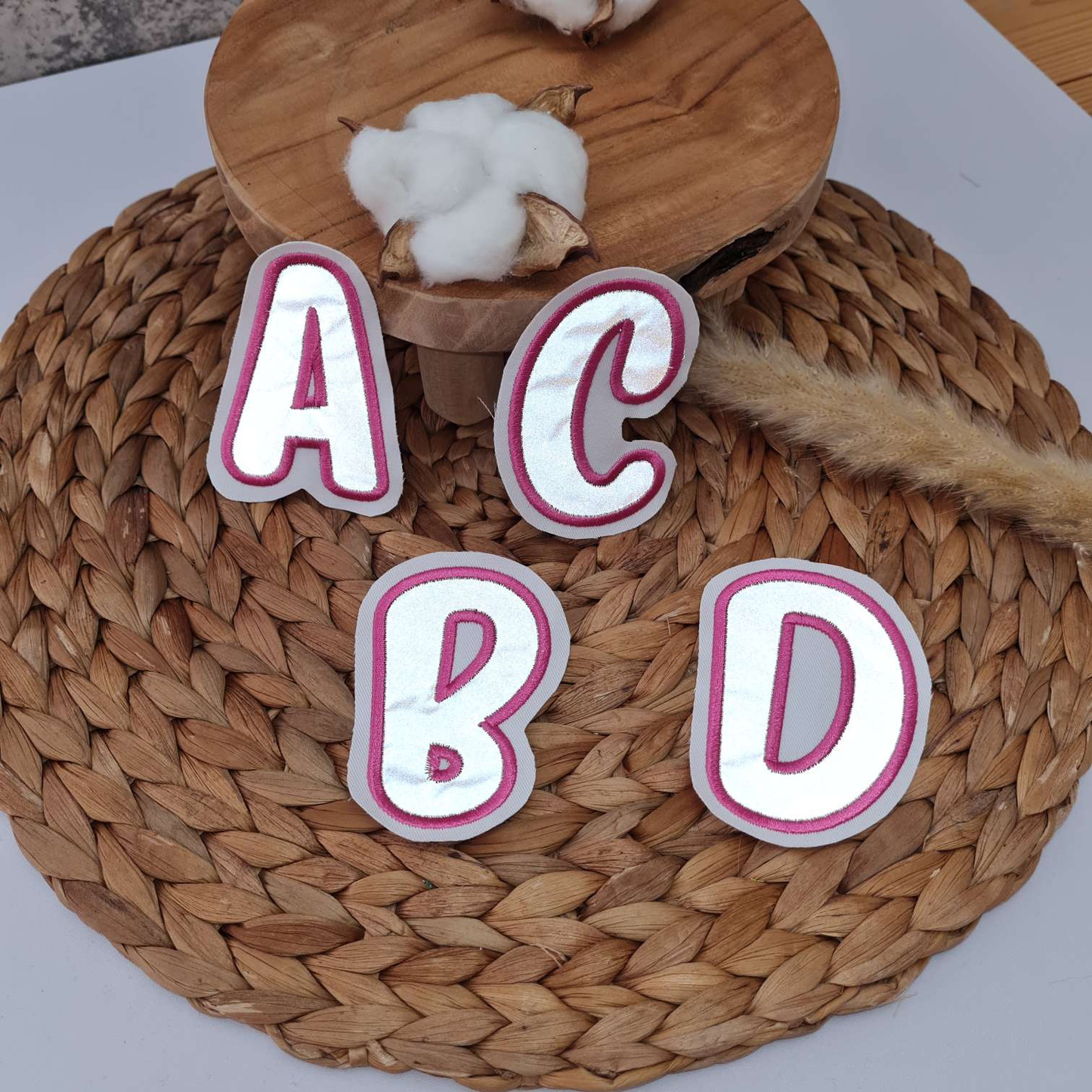 Applikation Aufnäher Patch | Buchstaben | Wunschname | Reflektierend