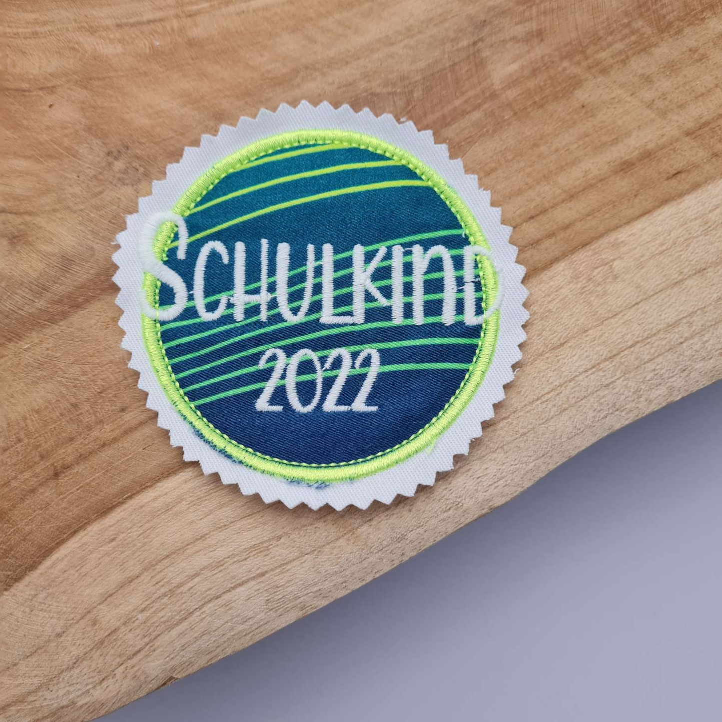 Applikation Aufnäher Button Klettie | Schulkind 2025 | Step by Step Power Robot | Rund